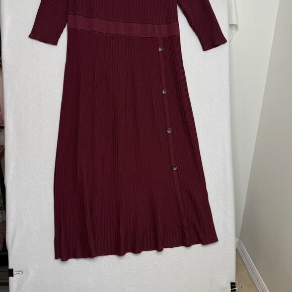 Lane Bryant Ribbed Midi Sweater Dress With Button Detail Size 22/24 Office Work - Picture 5 of 10